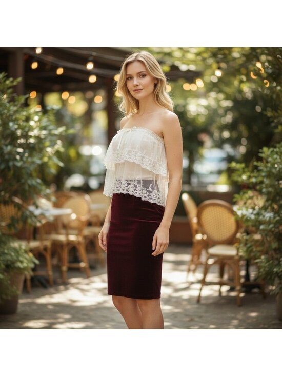 Free People Tops - NWT Free People Love You So Lace Tube Top Women's M